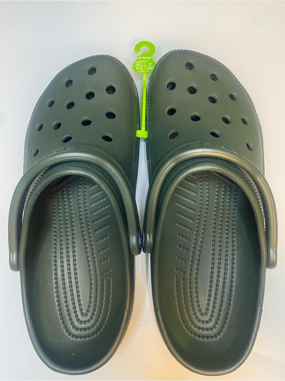 CROCS Classic Clogs in Olive Green
